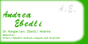andrea ebedli business card